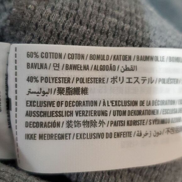 hollister large grey henley long sleeve sweater - Picture 7 of 8